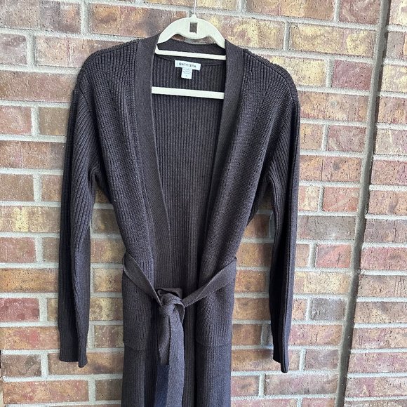 Athleta Belted Sweater Cardigan - Brown - Picture 1 of 4